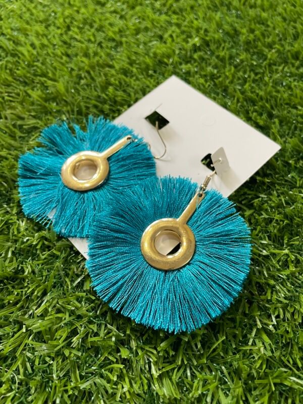 Imported Gold-Tone Tassel Drop Earrings