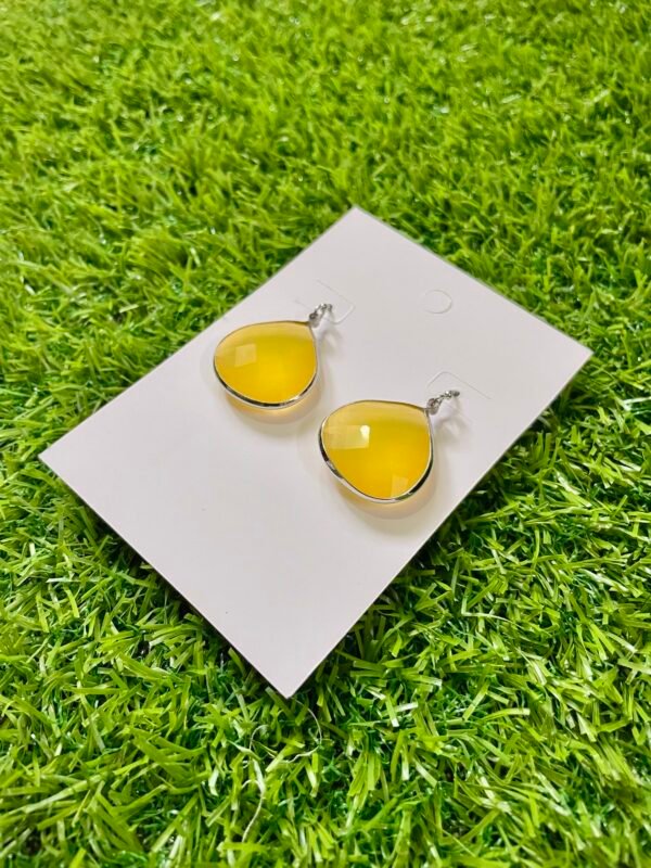 Imported Yellow Chalcedony Earrings: A Unique and Elegant Gift - Image 2