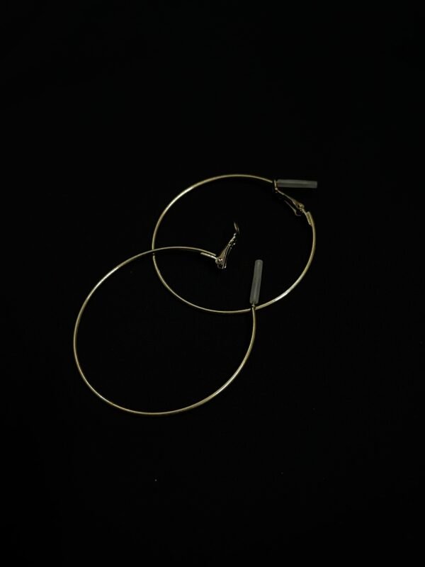 On-Trend Imported Gold Hoop Earrings - Image 3