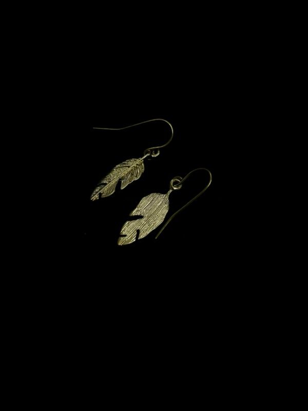Imported Gold Feather Earrings for Girls & Women - Image 2
