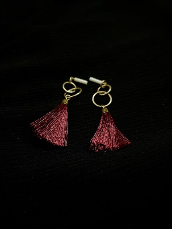 Imported Red Tassel Earrings