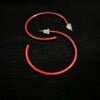 Imported Red Hoop Earrings - Fashion Jewelry