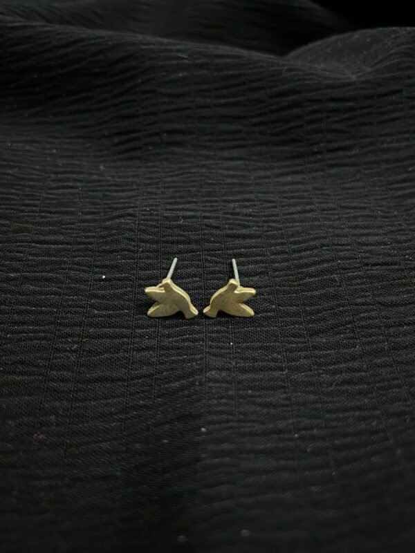 Imported Minimalist Gold Bird Stud Earrings – Elegant and Stylish Jewellery - Image 2