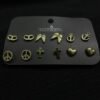 Imported Gold Tone Stud Earrings Set - Fashion Jewellery