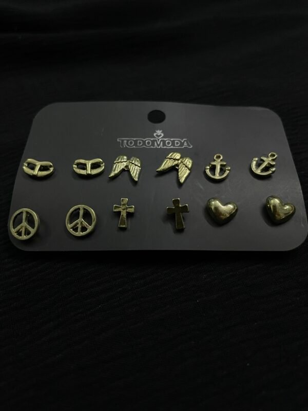 Imported Gold Tone Stud Earrings Set - Fashion Jewellery