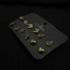 Imported Gold Tone Stud Earrings Set - Fashion Jewellery - Image 2