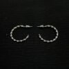 Imported Silver-Tone Twisted Hoop Earrings