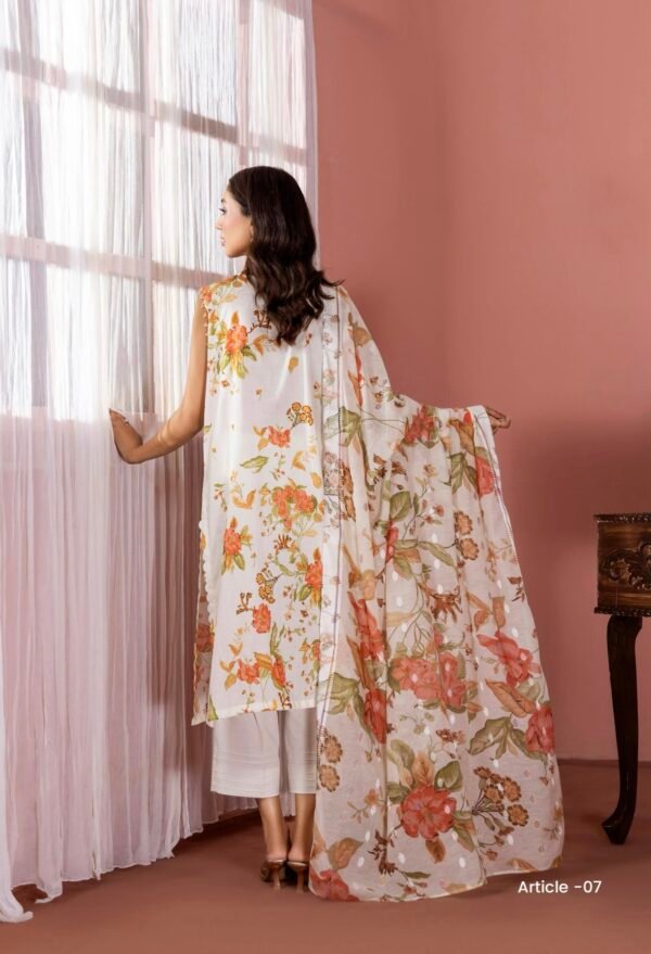 BANAFSHA by Gull Jee - Embroidered Unstitched 3 Piece Lawn Collection'25 - A07 - Image 2