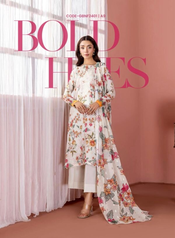BANAFSHA by Gull Jee - Embroidered Unstitched 3 Piece Lawn Collection'25 - A09