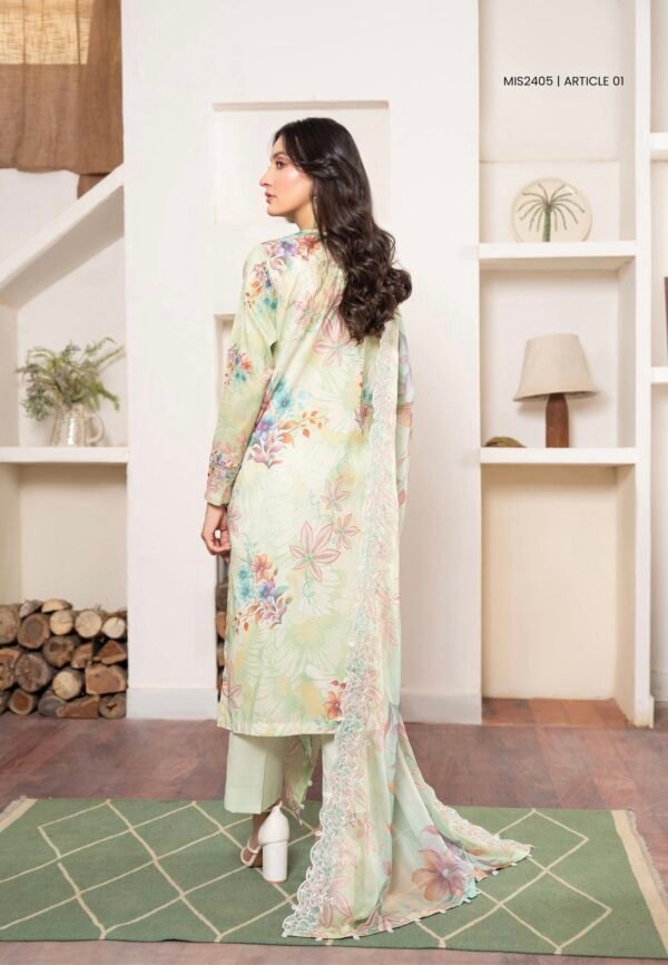 PREMIUM MISHAAL by Gull Jee - DIGITAL PRINTED EMBROIDERED 3 PIECE EDIT’25 - A02 - Image 2