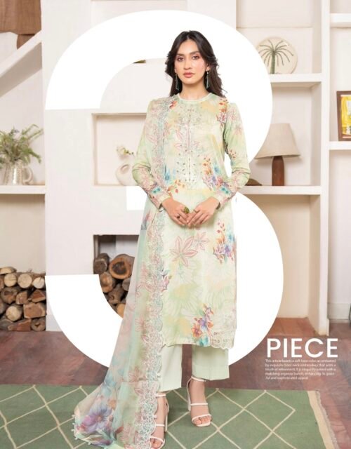 PREMIUM MISHAAL by Gull Jee - DIGITAL PRINTED EMBROIDERED 3 PIECE EDIT’25 - A02