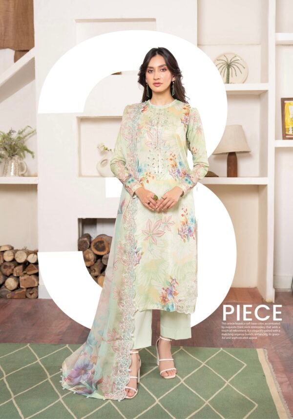 PREMIUM MISHAAL by Gull Jee - DIGITAL PRINTED EMBROIDERED 3 PIECE EDIT’25 - A02