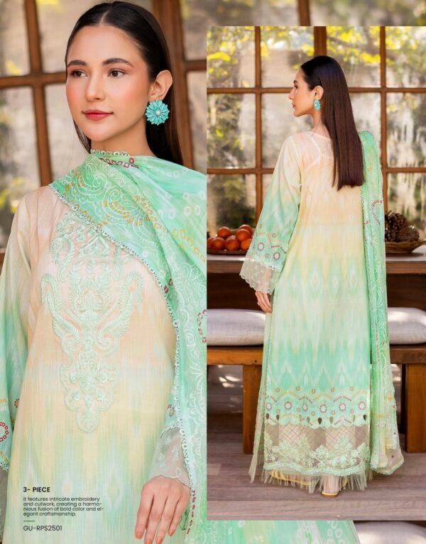 Premium Rang Pasand by Gull Jee - Unstitched 3 Piece Collection VOL-01 / EDIT'25 - D03 - Image 2