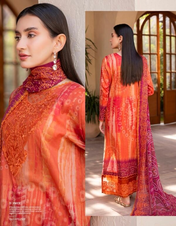 Premium Rang Pasand by Gull Jee - Unstitched 3 Piece Collection VOL-01 / EDIT'25 - D06 - Image 2