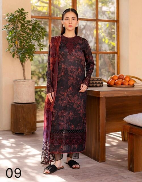 Premium Rang Pasand by Gull Jee - Unstitched 3 Piece Collection VOL-01 / EDIT'25 - D09