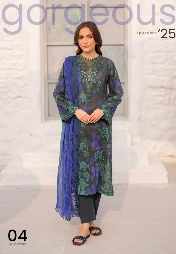 DUSKEN by Gull Jee - UNSTITCHED 3 PIECE COLLECTION VOL-01 / EDIT'25 - D04