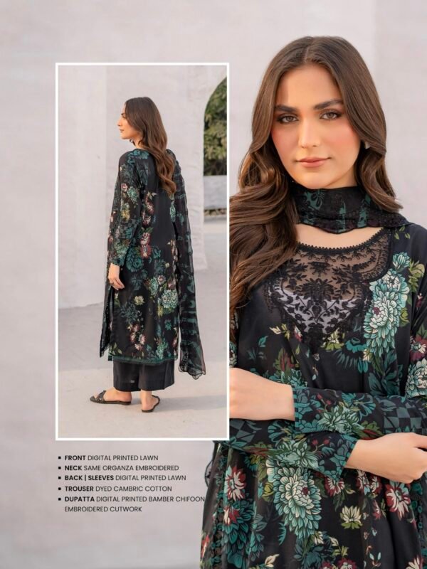 DUSKEN by Gull Jee - UNSTITCHED 3 PIECE COLLECTION VOL-01 / EDIT'25 - D06 - Image 2