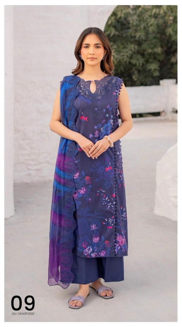 DUSKEN by Gull Jee - UNSTITCHED 3 PIECE COLLECTION VOL-01 / EDIT'25 - D09