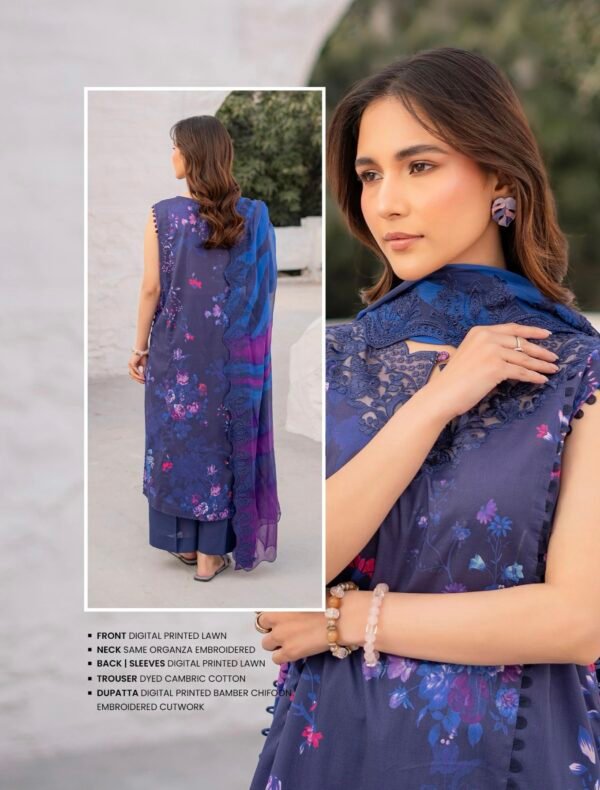 DUSKEN by Gull Jee - UNSTITCHED 3 PIECE COLLECTION VOL-01 / EDIT'25 - D09 - Image 2