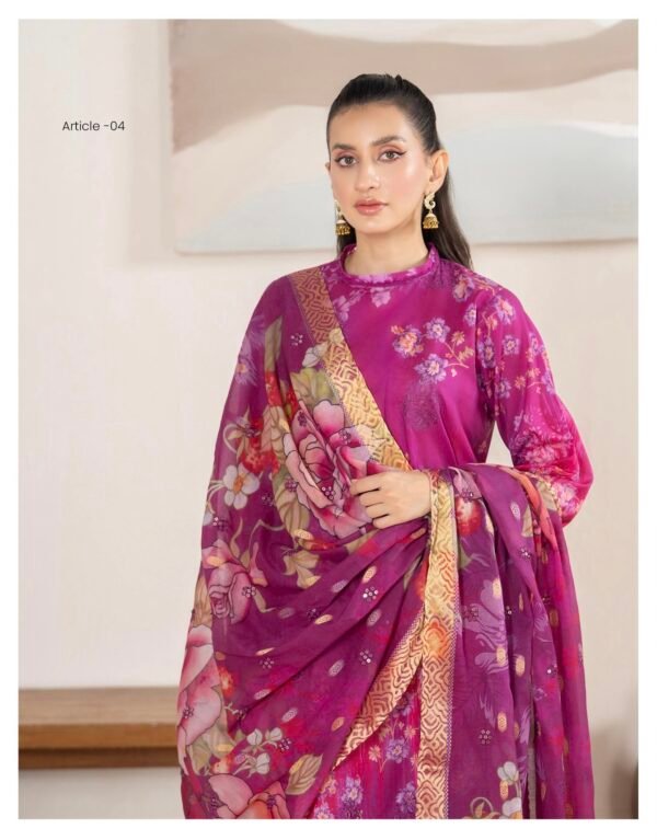 NOORIE by Gull Jee - Unstitched 3 Piece Law Collection'25 Volume 01 - A04 - Image 3