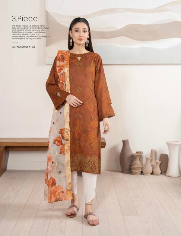 NOORIE by Gull Jee - Unstitched 3 Piece Law Collection'25 Volume 01 - A05