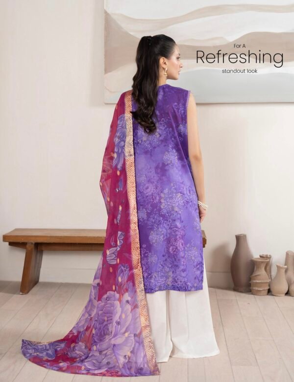 NOORIE by Gull Jee - Unstitched 3 Piece Law Collection'25 Volume 01 - A08 - Image 2