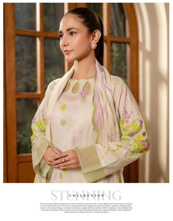 MISHAAL By Gull Jee - UNSTITCHED EMBROIDERED LAWN
COLLECTION'25 VOLUME | 01 - A08 - Image 3