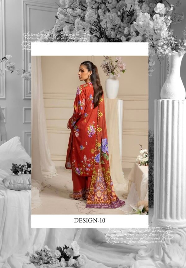 VINTaGE FLaIR By Gull Jee - Unstitched 3 Piece Lawn Collection VOL-01 / EDIT 25 - D10 - Image 2