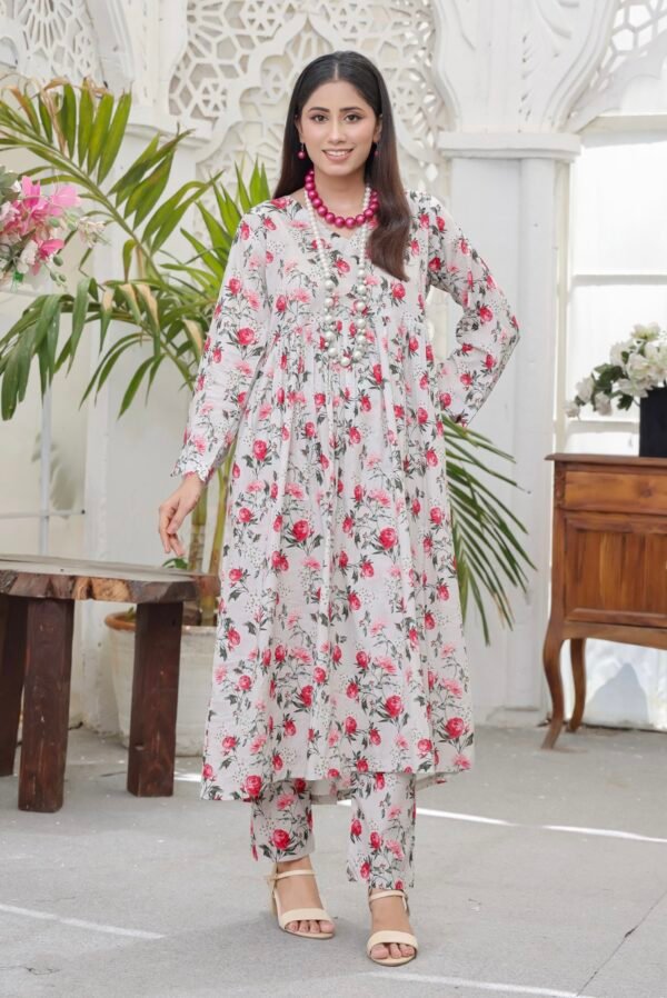 Bau-G Stitched 2Pcs Lawn Collection 2025 - Ash White