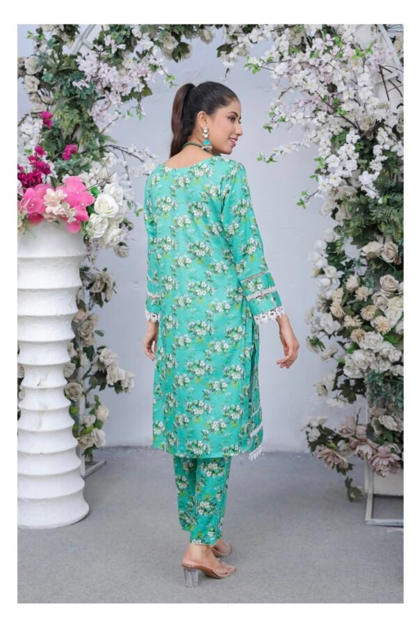 Bau-G Stitched 2Pcs Lawn Collection 2025 - Green - Image 2