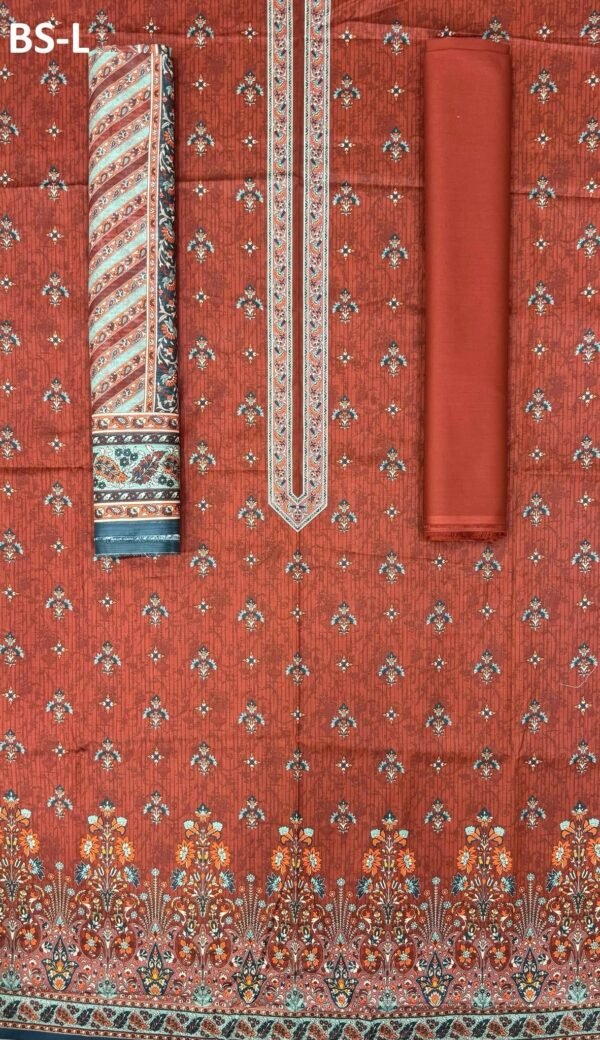 Bin Saeed Unstitched Digital Printed Summer Lawn Collection 2025 - D72