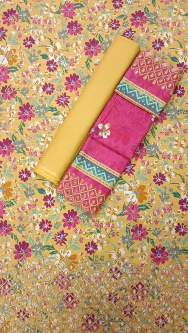 Bin Saeed Embroidered Chikankari Lawn Unstitched 3 Piece Summer Collection - D13