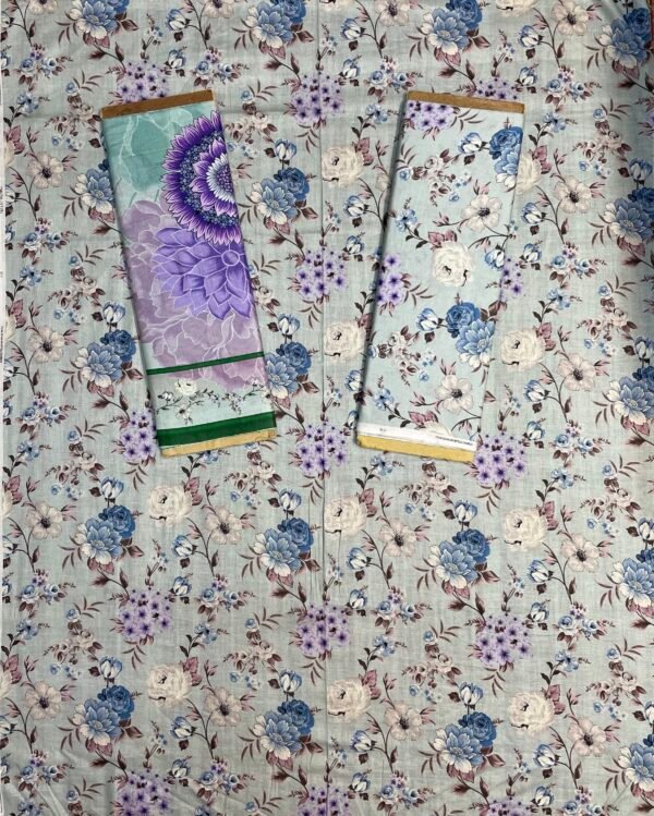 Al Karam Kasturi Printed Unstitched 3 Piece Lawn Collection 2025 - D18