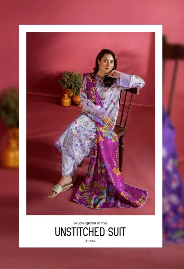 EVELYN by Gull Jee - Unstitched 3 Piece Embroidered collection' 25 VOLUME-01 - A01 - Image 3