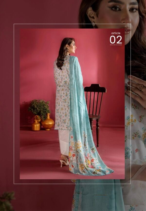 EVELYN by Gull Jee - Unstitched 3 Piece Embroidered collection' 25 VOLUME-01 - A02 - Image 2