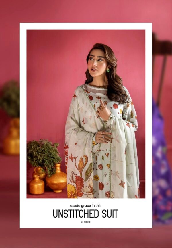 EVELYN by Gull Jee - Unstitched 3 Piece Embroidered collection' 25 VOLUME-01 - A07 - Image 3