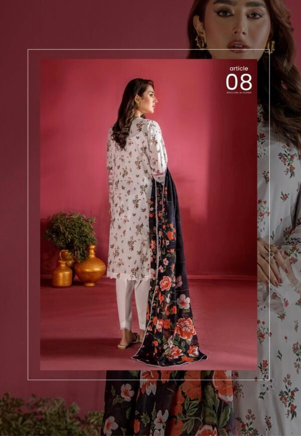 EVELYN by Gull Jee - Unstitched 3 Piece Embroidered collection' 25 VOLUME-01 - A08 - Image 2