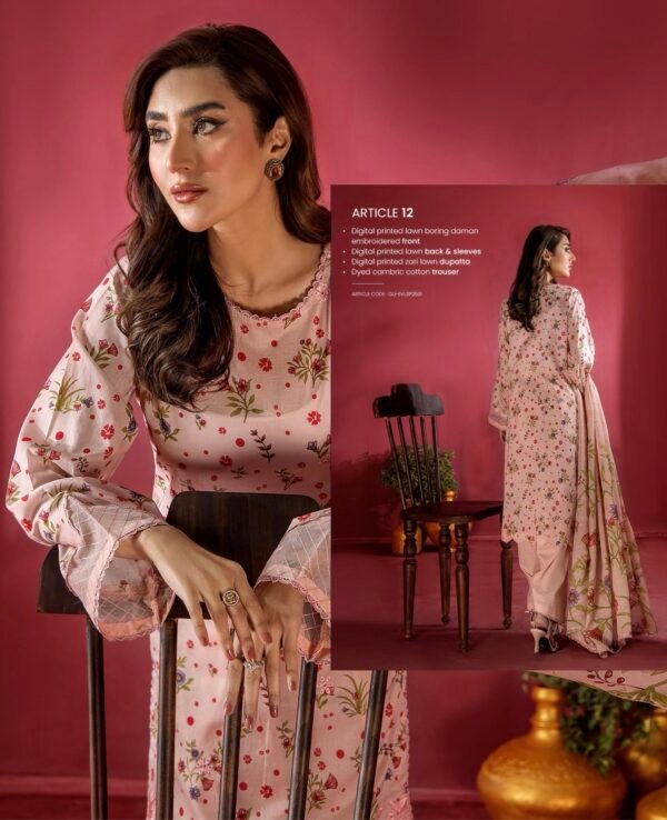 EVELYN by Gull Jee - Unstitched 3 Piece Embroidered collection' 25 VOLUME-01 - A12 - Image 2
