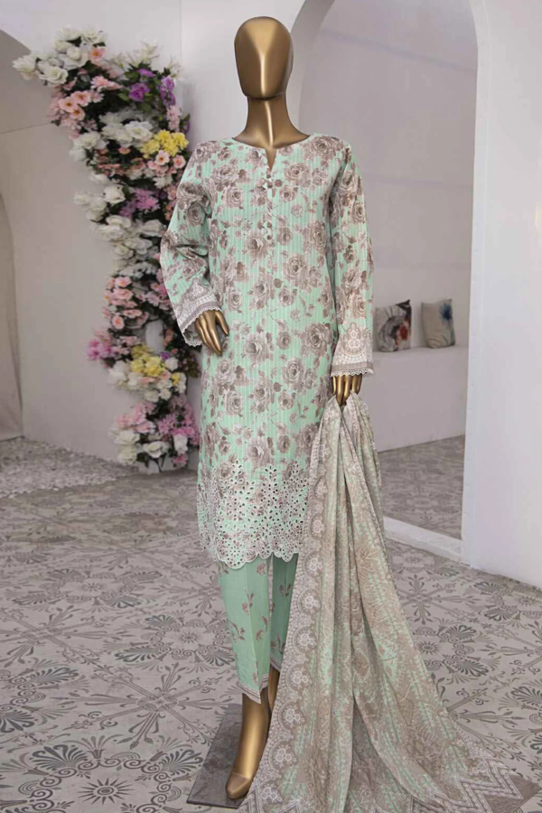 Nayab Printkari By HZ Unstitched 3 Piece Embroidered Chickankari Lawn Collection-NPE-02