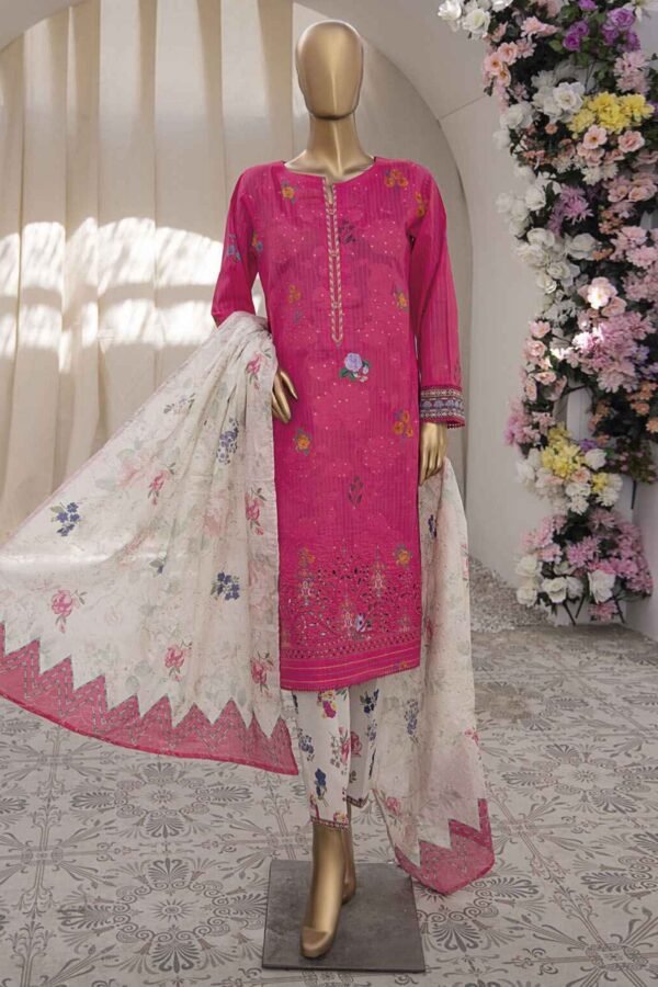 Nayab Printkari By HZ Unstitched 3 Piece Embroidered Chickankari Lawn Collection-NPE-09