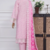 Amyrah By Sada Bahar Stitched 3 Piece Embroidered Festive Collection - Pink - Image 3