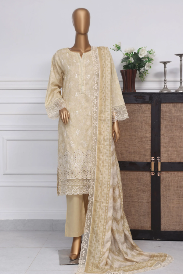 Amyrah By Sada Bahar Stitched 3 Piece Embroidered Festive Collection - Cream