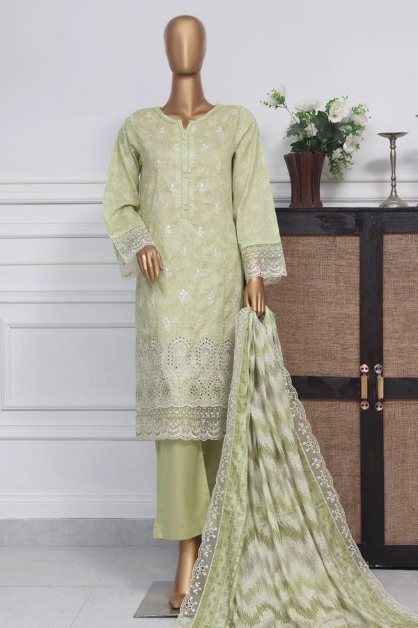 Amyrah By Sada Bahar Stitched 3 Piece Embroidered Festive Collection - Pista