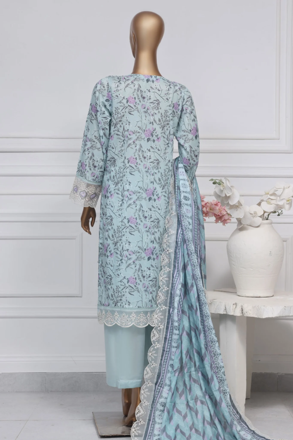 Amyrah By Sada Bahar Stitched 3 Piece Embroidered Festive Collection - Sky Blue - Image 3