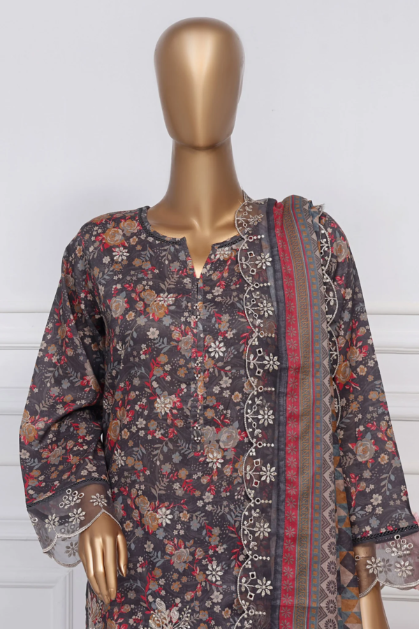 Amyrah By Sada Bahar Stitched 3 Piece Embroidered Festive Collection - Brown - Image 2