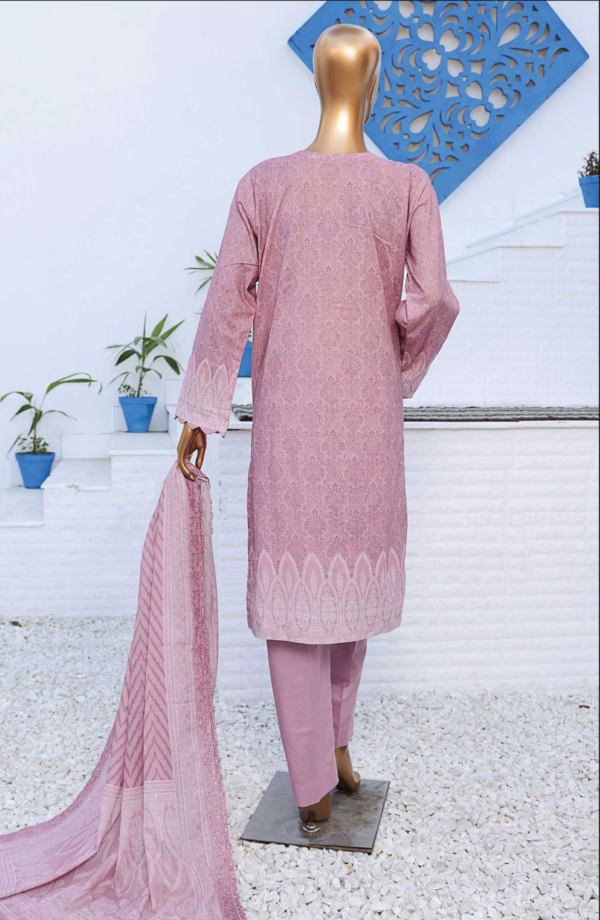 Premium Venice by HZ Textile - Unstitched 3 Piece Embroidered Chickankari Lawn Summer Collection - Purple - Image 3