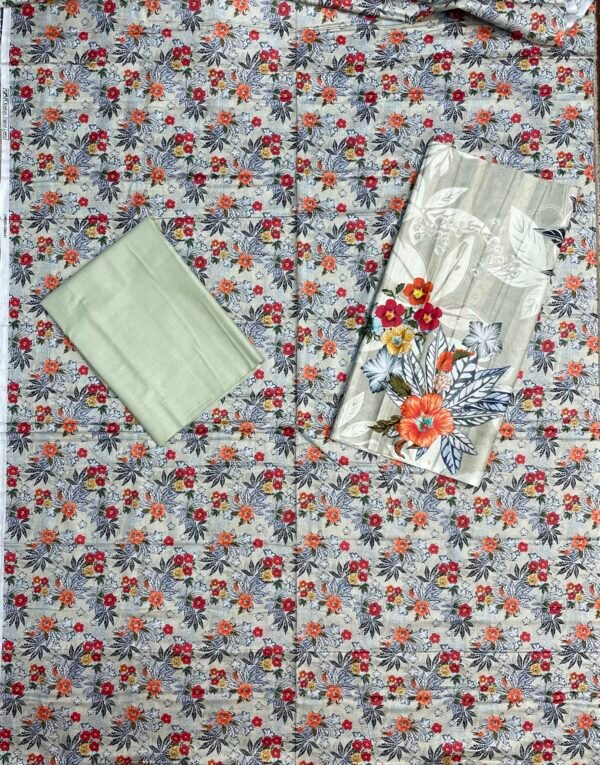 Al Karam Kasturi Printed Unstitched 3 Piece Lawn Collection 2025 - D1