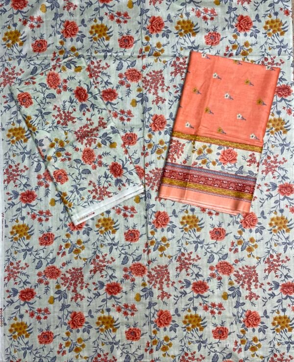 Al Karam Kasturi Printed Unstitched 3 Piece Lawn Collection 2025 - D10