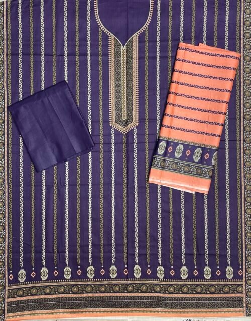 Al Karam Kasturi Printed Unstitched 3 Piece Lawn Collection 2025 - D12