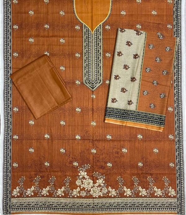 Al Karam Kasturi Printed Unstitched 3 Piece Lawn Collection 2025 - D13
